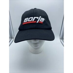 Borla Black Logo Spell-out Baseball Cap Hat Hook & Loop Exhaust